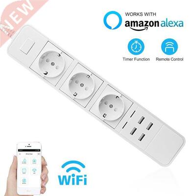 Smart Wifi Power Strip Surge Protector Multiple Sockets 4 US