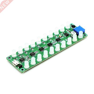 Acoustic sensing spectrum audio power amplifier level meter