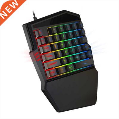 1 Hand RGB Luminous Gaming Keyboard RGB Backlit for Windows