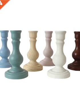 AT69 -Solid Wood Candlestick Decoration Simple Candlestick