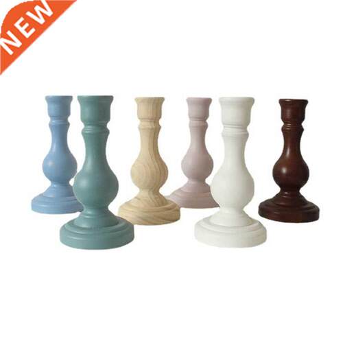 AT69 -Solid Wood Candlestick Decoration Simple Candlestick