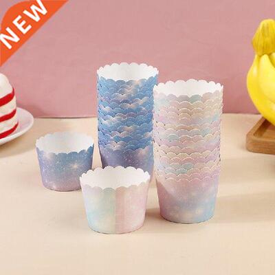 50Pcs Rainbow Muffin Cupcake Paper Cups Cupcake Liner