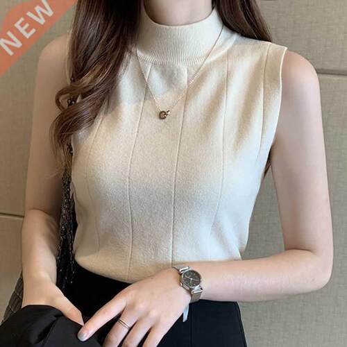 Blouse Women Blusas Mujer De Moda 2021 Verano Sleeveless Kni