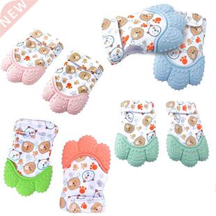 1Pcs Baby Silicone Mitts Teether Teething Mitten Newborn Che