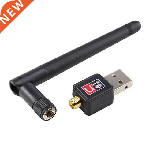 USB2.0 Wifi Adapter Dongle Card Mini 600Mbps 5DB Antenna Wir