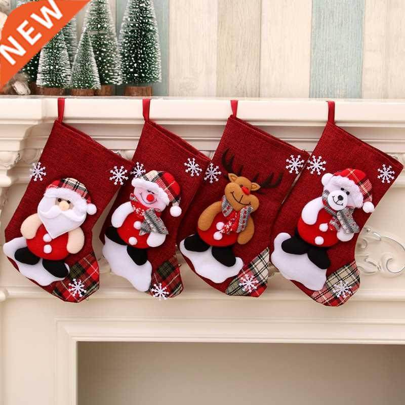 1Pc New Year Merry Christmas Stocking Xmas Gift Candy Bag