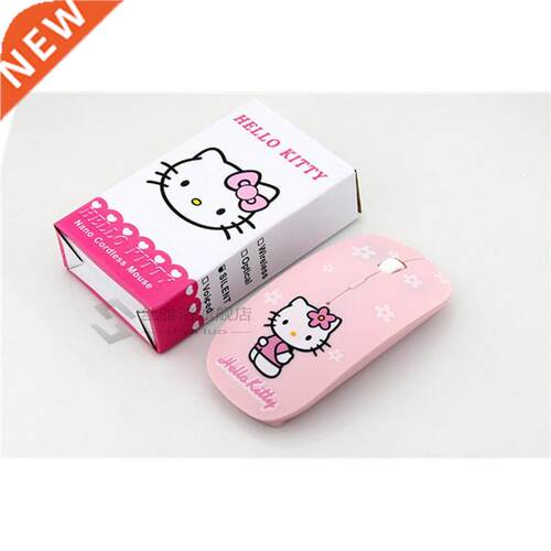 silent rechargeable Wireless cartoon Mouse Hello Kitty ltra