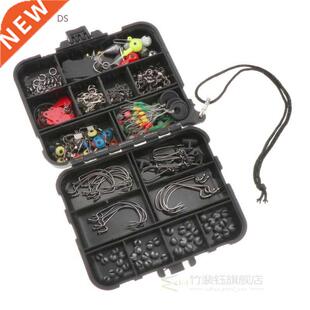 208pcs Carp Fishing Lure Tackle Box Set Kit Hooks Swivels Si
