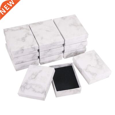 Marble Jewelry Box Necklace Bracelet Rings Carton Packaging