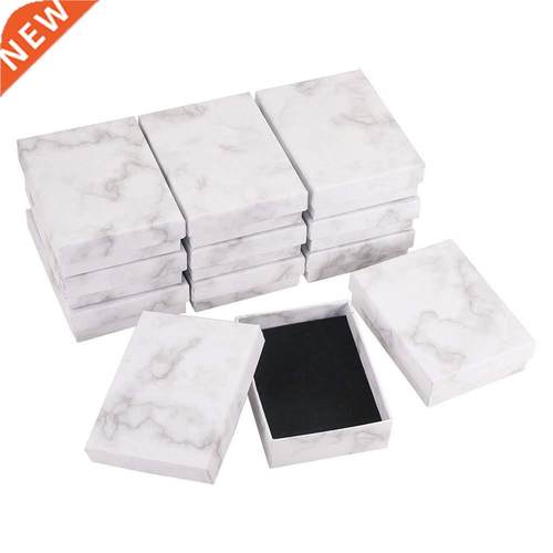 Marble Jewelry Box Necklace Bracelet Rings Carton Packaging