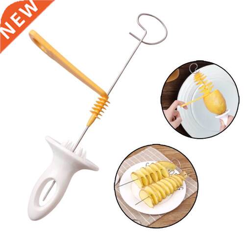 Stainless Steel Rotate Potato Slicer Spiral Cutter DIY Manua