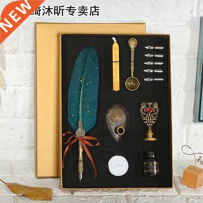 Luxury Fountain Pen Set Vintage Calligraphy Feather Dip Pen