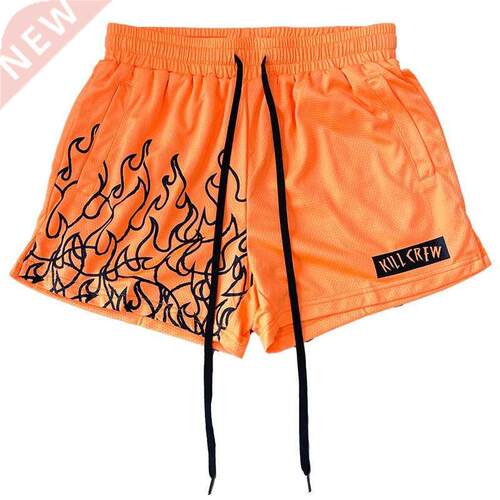 New Summer Men mesh Gym Bodybuilding Casual Loose Shorts Jog