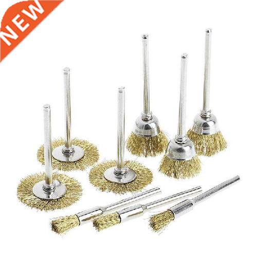 9 Brass Brush Wire Wheel Brushes Die Grinder Rotary