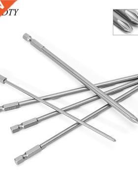 5 Pcs 1/4'' 150mm Long S2 Magnetic Cross Head PH1 PH2 Electr