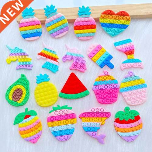 10pcs New Cute Animal / Fruit Rainbow Series PVC Flexible Gl