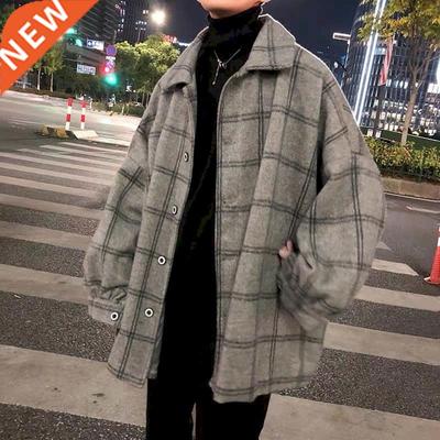 Woolen jacket men's autumn winter new high set big velvet th