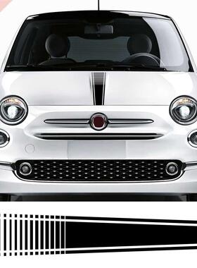Car Hood Bonnet Stickers For Fiat 500 Abarth Auto DIY Stripe