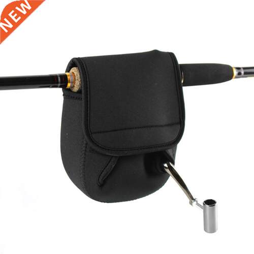 1pc Portable Black Spinning Fishing Reel Protective Bag