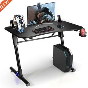 Costway Gaming Computer Desk Height Adjustable w/ LED Light
