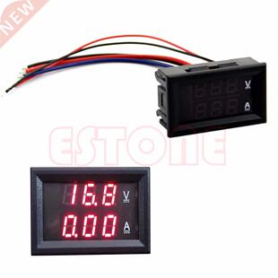 10A DC 100V Voltmeter Ammeter Red LED Panel Amp Volt Meter G
