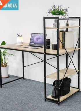 Desk Modern Style Computer Desk With Bookshelf Waterproof Su