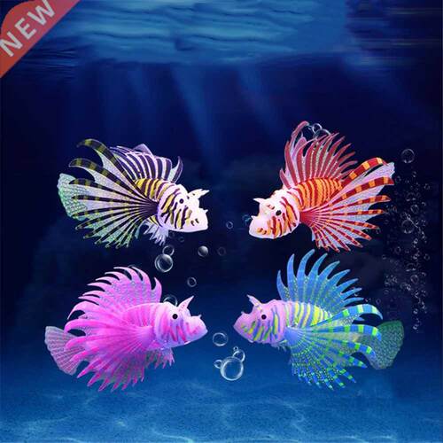 Aquarium Artificial Luminous Lionfish Fish Tank Aquatic Land