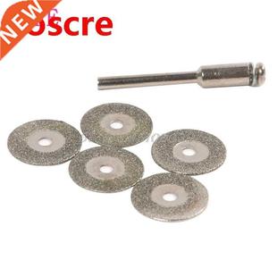 5Pcs 22mm Emery Diond Cutting lades Drill it+1 Mandrel F