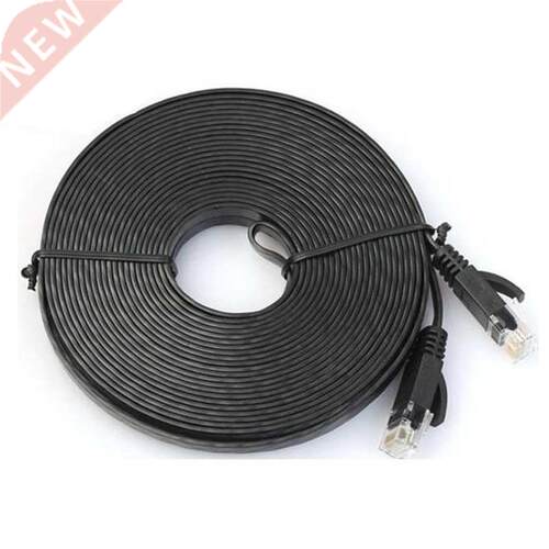 Cable RJ45 LAN Patch Lead Flat Cat6 Ethernet Modem Router Bl