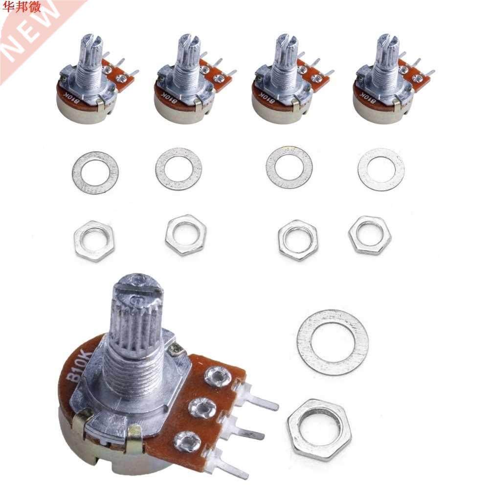 5Pcs B10K ohm Linear Taper Rotary Potentiometer Panel Pot 15