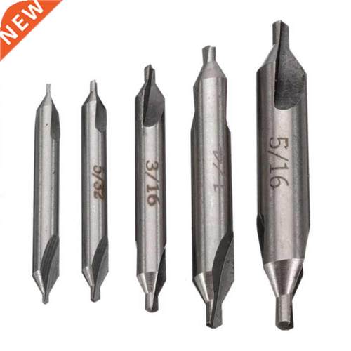 5PCS 60° HSS Center Spotting Drill Bit Combined Counters
