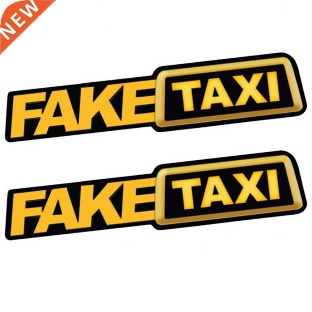 Aliauto 2 X FAKE TAXI Reflective Funny Car Sticker Window De