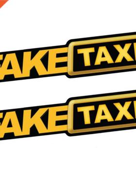 Aliauto 2 X FAKE TAXI Reflective Funny Car Sticker Window De