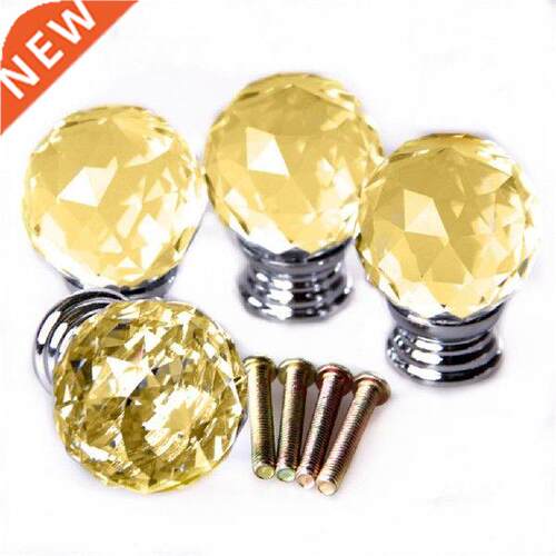 4pcs Crystal Glass Acryl Door Drawer Cabinet Furniture