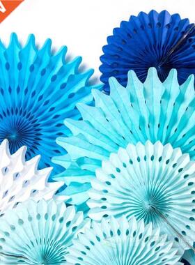 12pcs Paper Rosettes Baby shower Party Decorations Snowflake