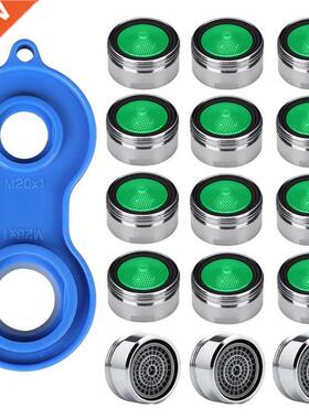 12 Pc Water Saving Aerator Copper 1Pc Faucet Aerator Wrench