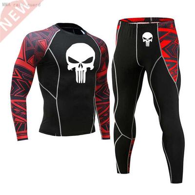 Men's Thermal Shirt Pants Long underwear Set Compression Spo