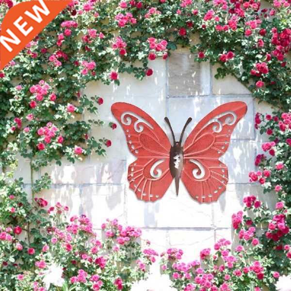 1 Pack Iron Art Butterfly Garden Wall Decor Sculpture Metal