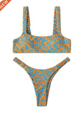 Women Bikini Push Up Padded Thong Swimsuit Cut Bathing Suit