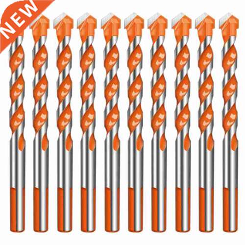 10Pcs Drill Bits Triple-Cornered Handle Alloy Drill Bits 6mm