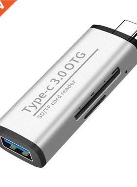 Multi-functional Type C OTG Card Reader with USB Female Inte