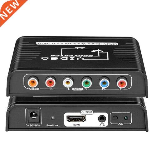 Video To HDMI-compatible Converter Ypbpr Component Audio Hom