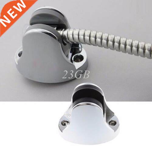 Chrome Bathroom Shower Base Holder Adjustable Hose Wall Moun