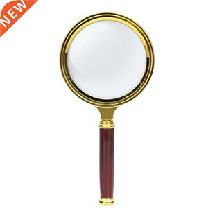 70mm Magnifier 10X Magnifying Glass Handle Loupe Reading Jew