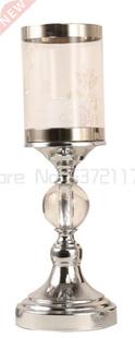 Decorative Glass Candle Stand Holders Decoration Metal