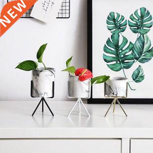 1Set Indoor/Garden Iron Wire Metal Shelf Rack Marble