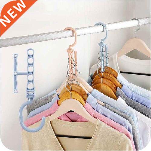 2pcs/vanzlife Clothes hanger layer space saving folding