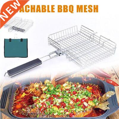 BBQ Grilling Tray Basket Stainless Steel Heat Resistant