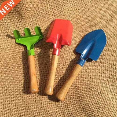 3Pcs/Set Mini Gardening Tools Wood Handle Potted Plants Shov