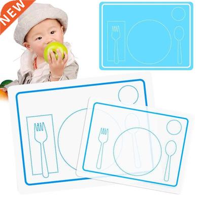 0cm Blue Pink Silicone Placemat for Kids Montessori Early E
